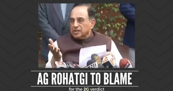 When former AG Mukul Rohatgi said that he supported the 2G judgment, was he confirming that under his role as AG his government messed up?