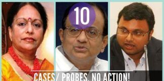 The inaction of the current government after registering 10 cases against the Chidambaram family is bizarre