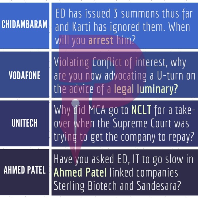 Questions for Arun Jaitley