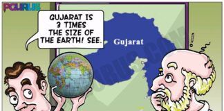 Eratosthenes, the “Father of Geography" is probably wondering how RaGa could have said Gujarat is three times the size of Earth!