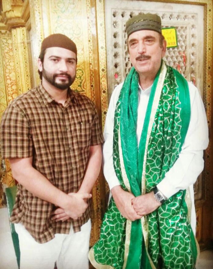 Salman Nizami with Ghulam Nabi Azad