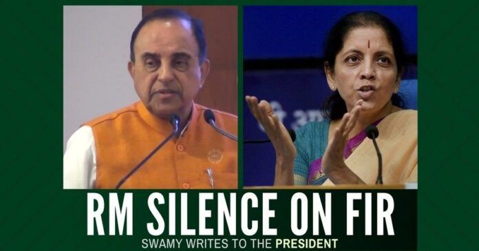 The continued silence of the Defence Minister and waffling answers by the Finance Minister has compelled Swamy to write to the President on the FIR