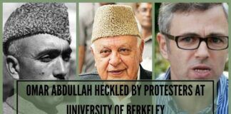 Omar Abdullah heckled by protesters at University of Berkeley