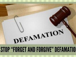 TIME TO STOP “FORGET AND FORGIVE” DEFAMATION CASES
