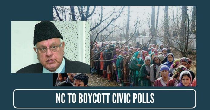 NC to boycott civic polls