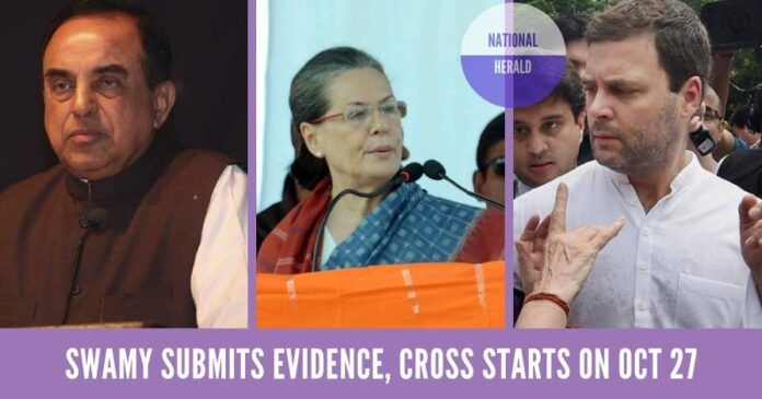 Compelling evidence submitted by Swamy in the National Herald case. Congress lawyers will get their chance to cross-examine Swamy on Oct 27.
