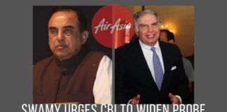 Swamy writes to the CBI Director, urges him to widen the probe against Air Asia and Tata Group