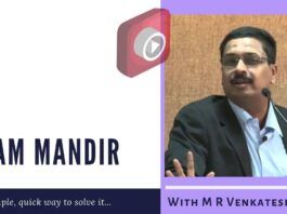 In conversation with M R Venkatesh on a quick way to build Ram Mandir