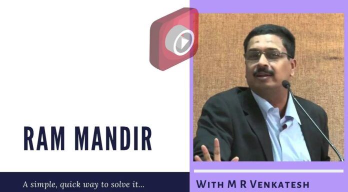 In conversation with M R Venkatesh on a quick way to build Ram Mandir