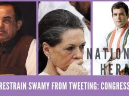 Congress leaders demand that Court prevent Swamy from making "derogatory tweets" about the National Herald case