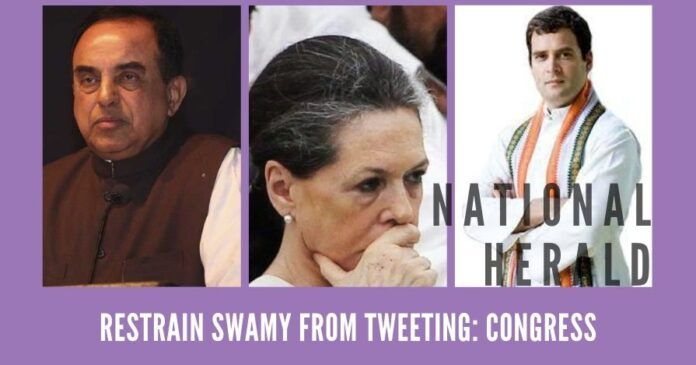 Congress leaders demand that Court prevent Swamy from making 