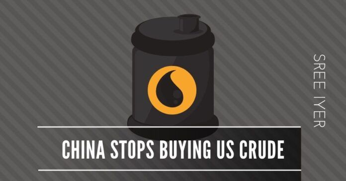 The trade war betwee the two largest economies took an interesting turn with China dumping the US for its crude needs