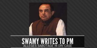 Swamy writes to the PM, alleges that Adhia sabotaged the DRI case in Mumbai High Court