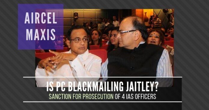 Is Chidambaram blackmailing Jaitley by threatening to expose the activity of his children?
