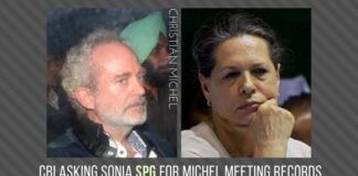 What was the reason for Michel to meet Sonia Gandhi so many times over a 15-year period?
