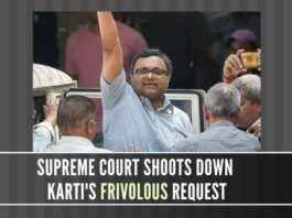 Karti Chidambaram tests the patience of the Supreme Court, asking for interest on the Rs.10 crores deposit he placed at the SC for travel abroad