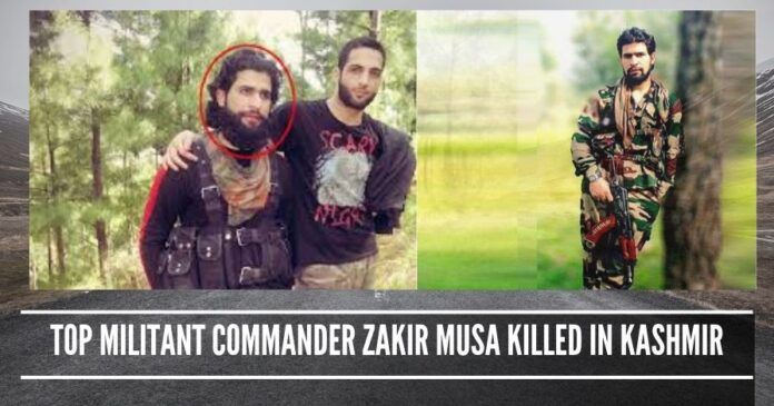 Top militant commander Zakir Musa killed in Kashmir