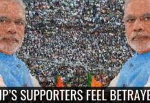 BJP’s supporters feel betrayed