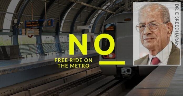 Sreedharan writes to the PM, urges not to allow free travel on the Metro