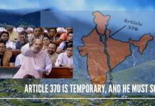 Article 370 is temporary, not permanent and he must scrap it