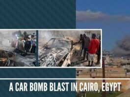 A car Bomb blast in Cairo, Egypt