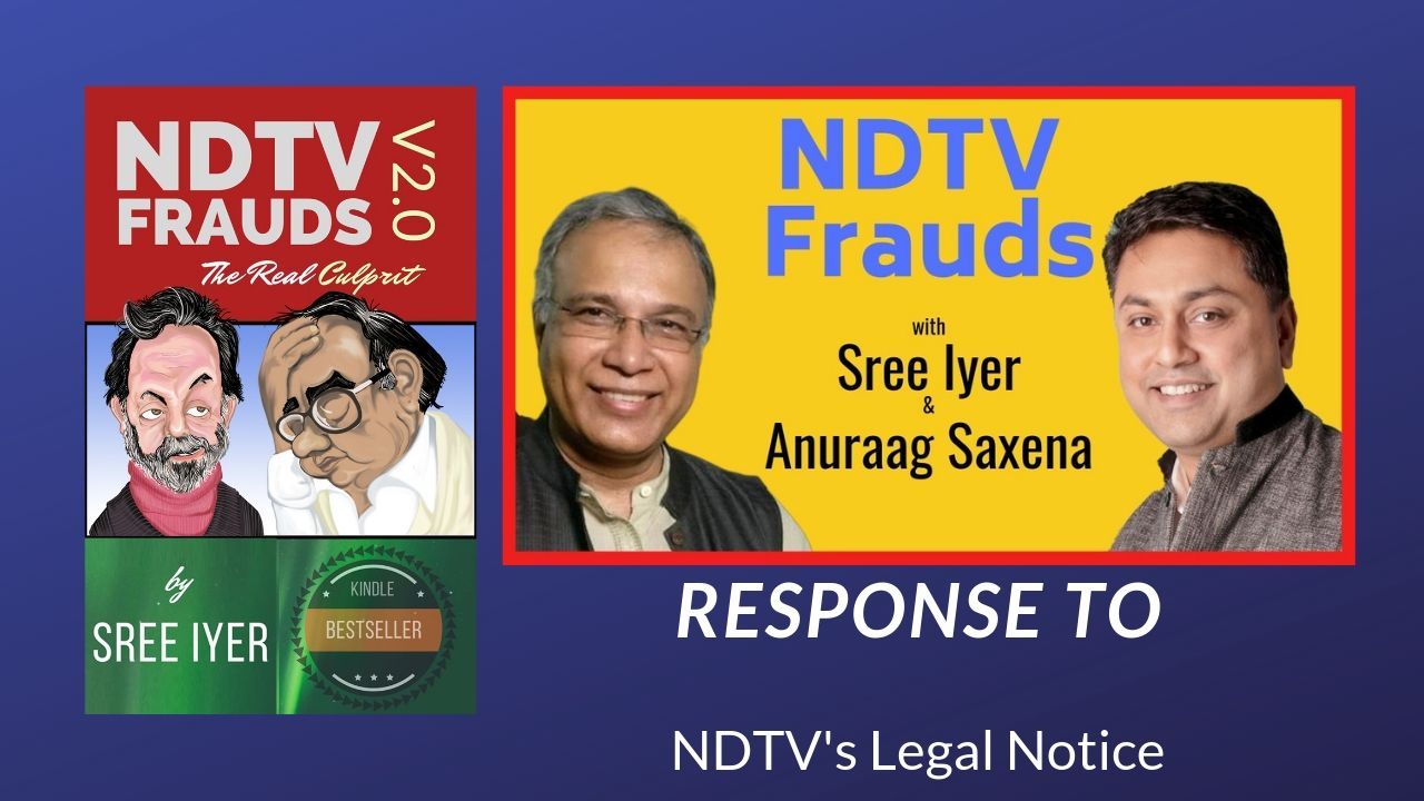 In response to NDTV's Legal notice, Author Sree Iyer stands by his book and says he is ready to face them in court