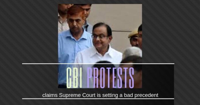 Questioning the order of the Supreme Court, the CBI has submitted to the apex court that such an order would set a very bad precedent