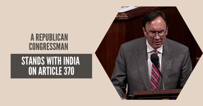 Olson reminded the US House of Representatives about the overwhelming majority with which the Indian Parliament approved the abrogation of Article 370 and expressed hope that this will be a step for peace in Kashmir