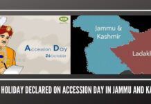 Public holiday declared on Accession day in Jammu and Kashmir