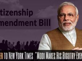 Rejoinder to New York Times opinion article "Modi Makes His Bigotry Even Clearer"
