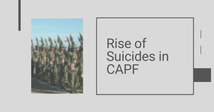 The number of suicides in the CAPF have gone up and the MHA is working on addressing this, said the Min of State for Home