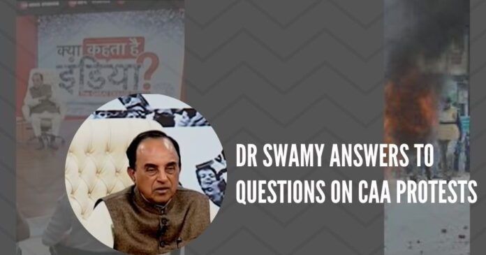 Dr Swamy answers to questions of general public on CAA protests in Shaheen Bagh