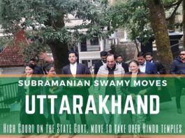 Dr. Swamy sets the ball rolling, challenging the law passed by the Uttarakhand government to take over Hindu temples