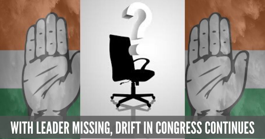 With leader missing, drift in Congress continues