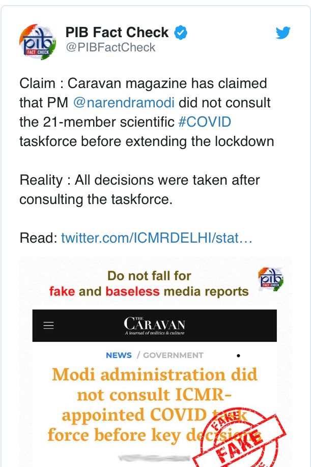 Fake news of the Modi government didn't counsel ICMR before taking the key choice