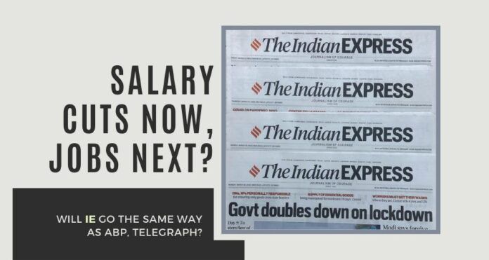 While advocating everyone to keep people employed at full salary, Indian Express does the exact opposite to its own!