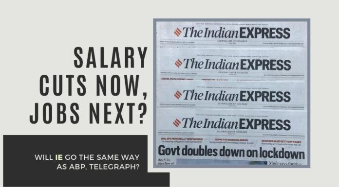While advocating everyone to keep people employed at full salary, Indian Express does the exact opposite to its own!