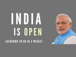 India announces that it is opening its businesses perhaps paving way for a lifting of lockdown
