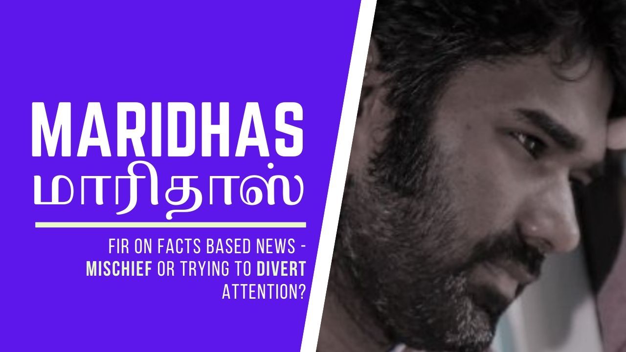 Coincidence or on purpose? Are all Right Wing voices being muzzled in Tamil Nadu? Maridhas details how his videos are always based on sound data and wonders whose mischief it was - to file an FIR.