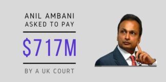 Jumbo-sized loans from Chinese Banks taken by Anil Ambani come to roost as a London High Court asks him to pay $717 million