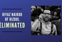 In the encounter, two terrorists were killed. One of the terrorists has been identified as Riyaz Naikoo. He was the Chief operational Commander of (HM) outfit in Kashmir."