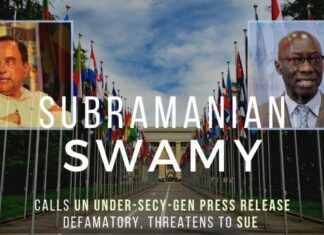 Senior BJP leader Subramanian Swamy to initiate a defamation case against UN Under-Secy-Gen Adama Dieng for comments in a UN Press Release