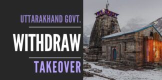 Swamy writes to the PM and urges him to direct Uttarakhand Govt. to withdraw order to takeover temples in the state