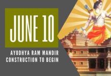 The much awaited event of the construction of Ram Mandir at the birthplace of Lord Rama is to begin on June 10th