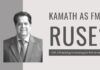 After floating a trial balloon in Jan of Kamath becoming the FM, some vested interests are again cheering for him. Could it be for a different reason?