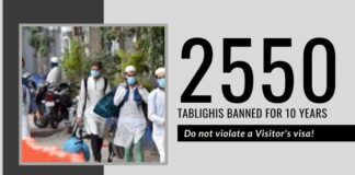 India sends a clear message to the world - 2550 Tablighi Jamaat members banned for violating Visitor's visa rules