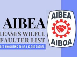 The AIBEA on Saturday released the list of willful defaulters who owe Rs.1,47,350 crore to public sector banks