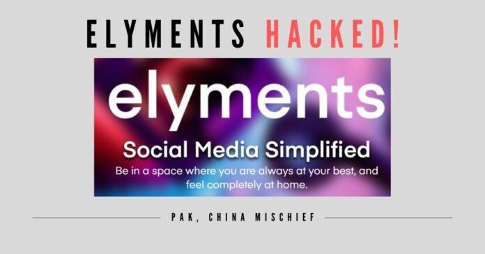 Intelligence inputs indicate that Elyments is being hacked by China and Pakistan-based hackers in retaliation for 59 apps being banned by India