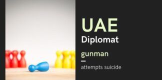 The role of the UAE diplomat in the smuggling of gold comes into question as his gunman attempts suicide
