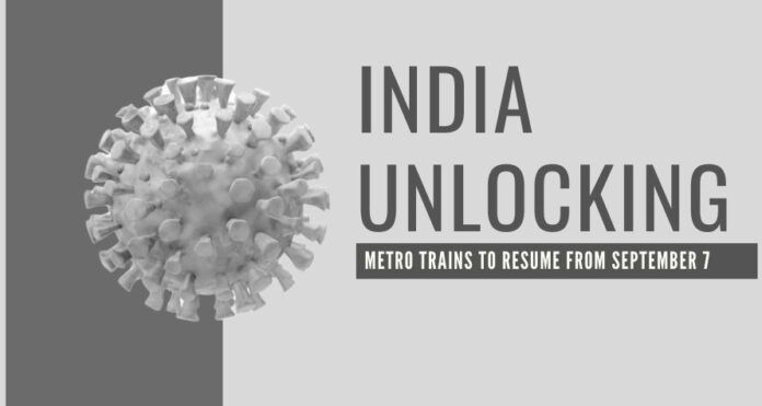 MHA’s new Unlockdown-4 guidelines allowed operation of Metro Trains from September 7 and allowed all kinds of public gathering up to 100 persons from September 21 with strict social distancing norms.